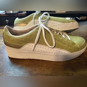 Green White & Gold Sneakers